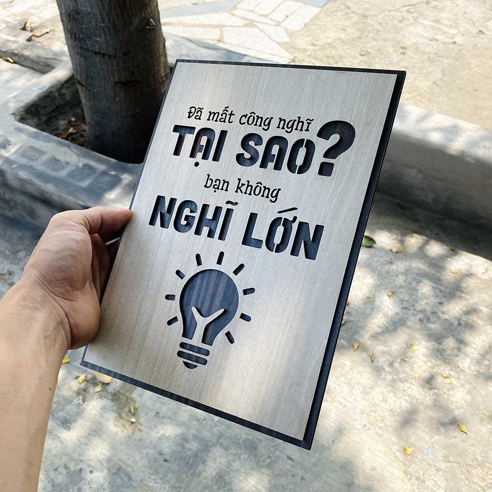 Tranh động lực TBIG037 - &quot;đã mất công nghĩ tại sao không nghĩ lớn&quot; TBIG037