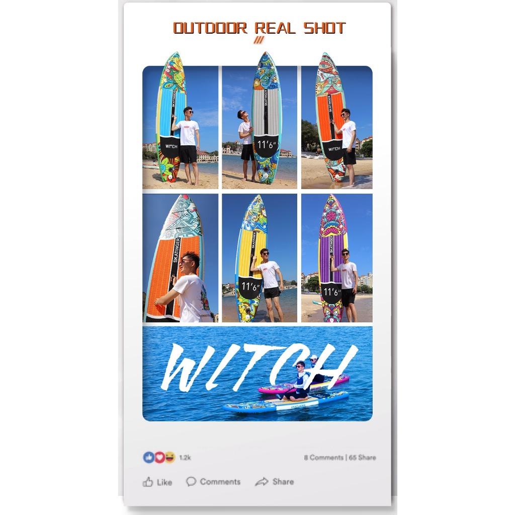 Skatinger SUP Board 11'6 - Thuyền SUP bơm hơi, ván chèo đứng họa tiết thổ cẩm bơm hơi chất lượng cao [HÀNG SẴN