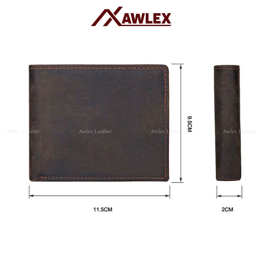 Ví nam, bóp nam da bò sáp A0005