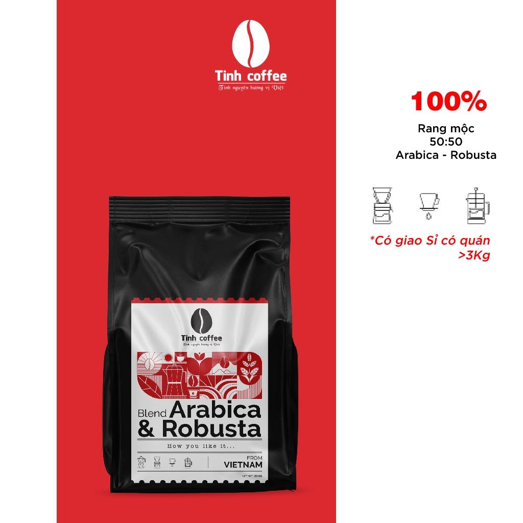 Cà phê Blend Arabica & Robusta Tinh Coffee, Vị cân bằng, đậm đà, thơm 100% nguyên chất, rang xay mộc - 250gr / 500gr