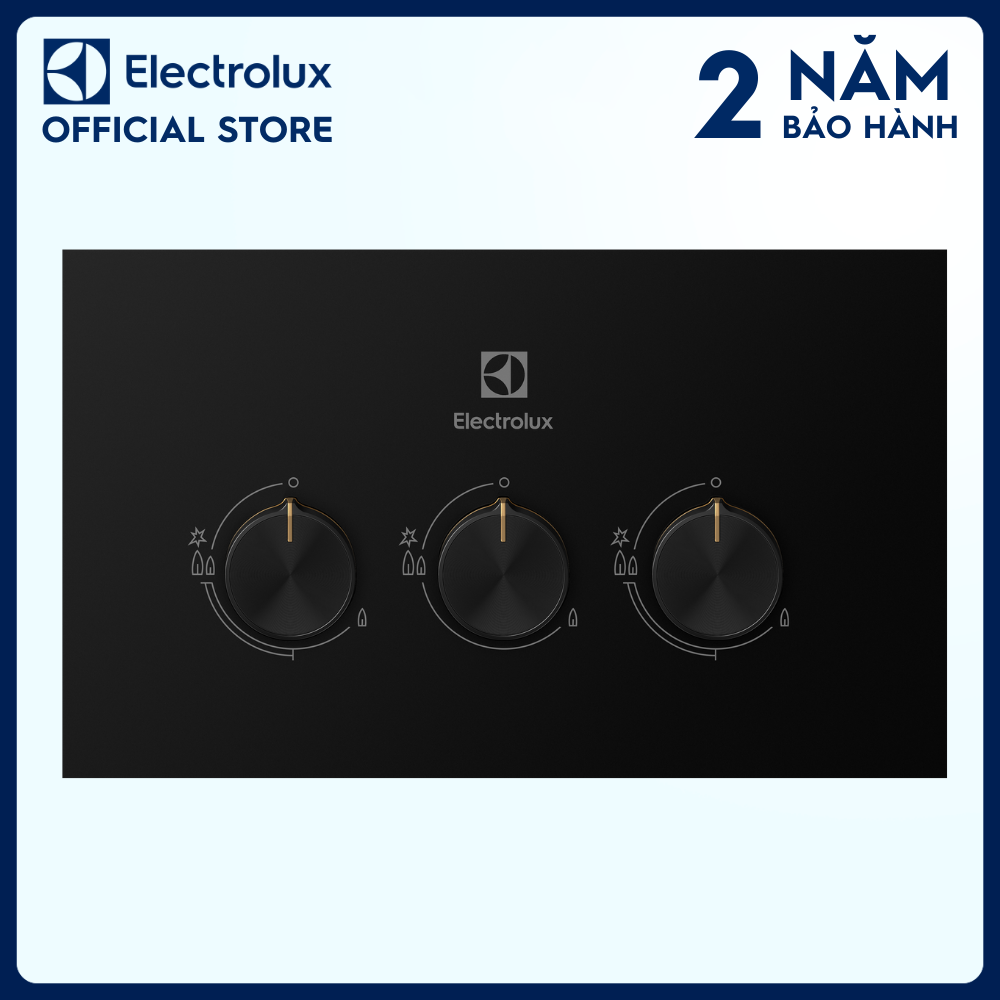 Bếp ga âm Electrolux EHG8321BC 3 vùng nấu 80cm - Tiết kiệm năng lượng, ngắt ga tự động, kiềng gang chuyên dụng, dễ vệ sinh
