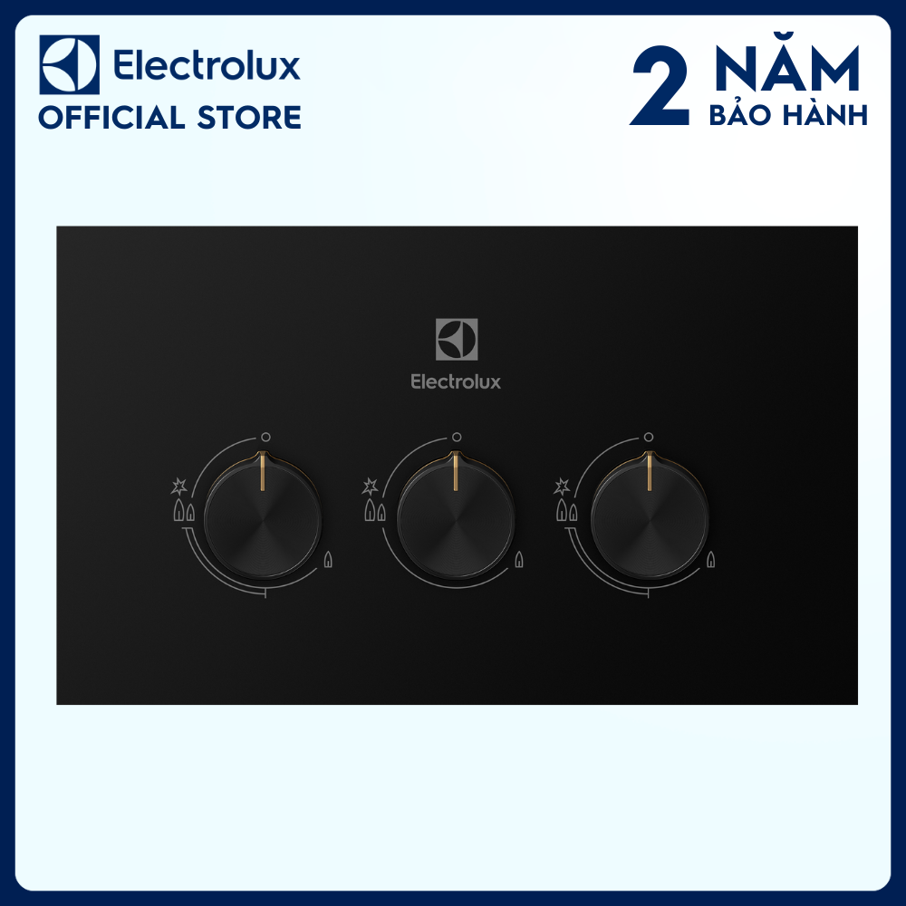 [Free Giao lắp] Bếp ga âm Electrolux EHG8321BC 3 vùng nấu 80cm - Tiết kiệm năng lượng, ngắt ga tự động, kiềng gang chuyên dụng, dễ vệ sinh [Hàng chính hãng]