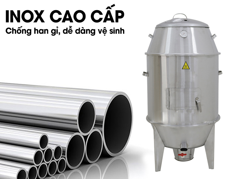 Lò quay gà vịt heo bằng than 60