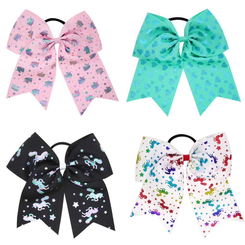 8 Inch Large Colorful Bow Hairpin Girls Bows With Rope Hair Bows U Pick