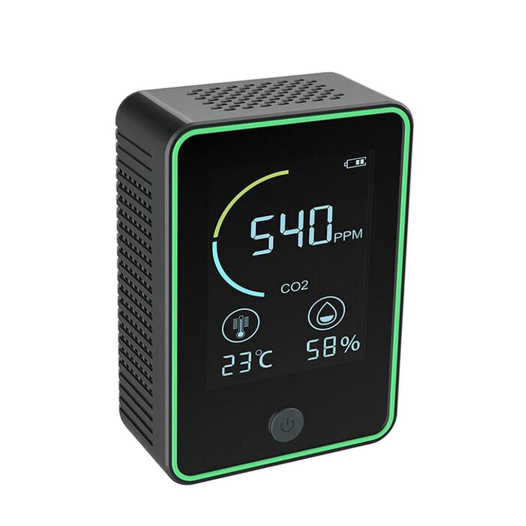 Portable Indoor Air Quality Monitor Air Quality Meters 1200MAh Intelligent Air Quality Sensor CO2 Monitor Accurate Carbon Dioxide Sensor 0-5000PPM