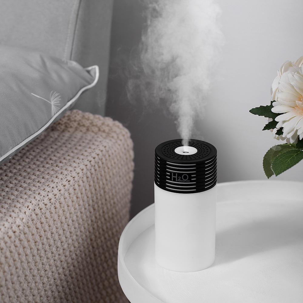 Máy Phun Sương Tạo Độ Ẩm Mini Có Đèn Nhiều Màu Sắc Và Cổng Sạc USB
