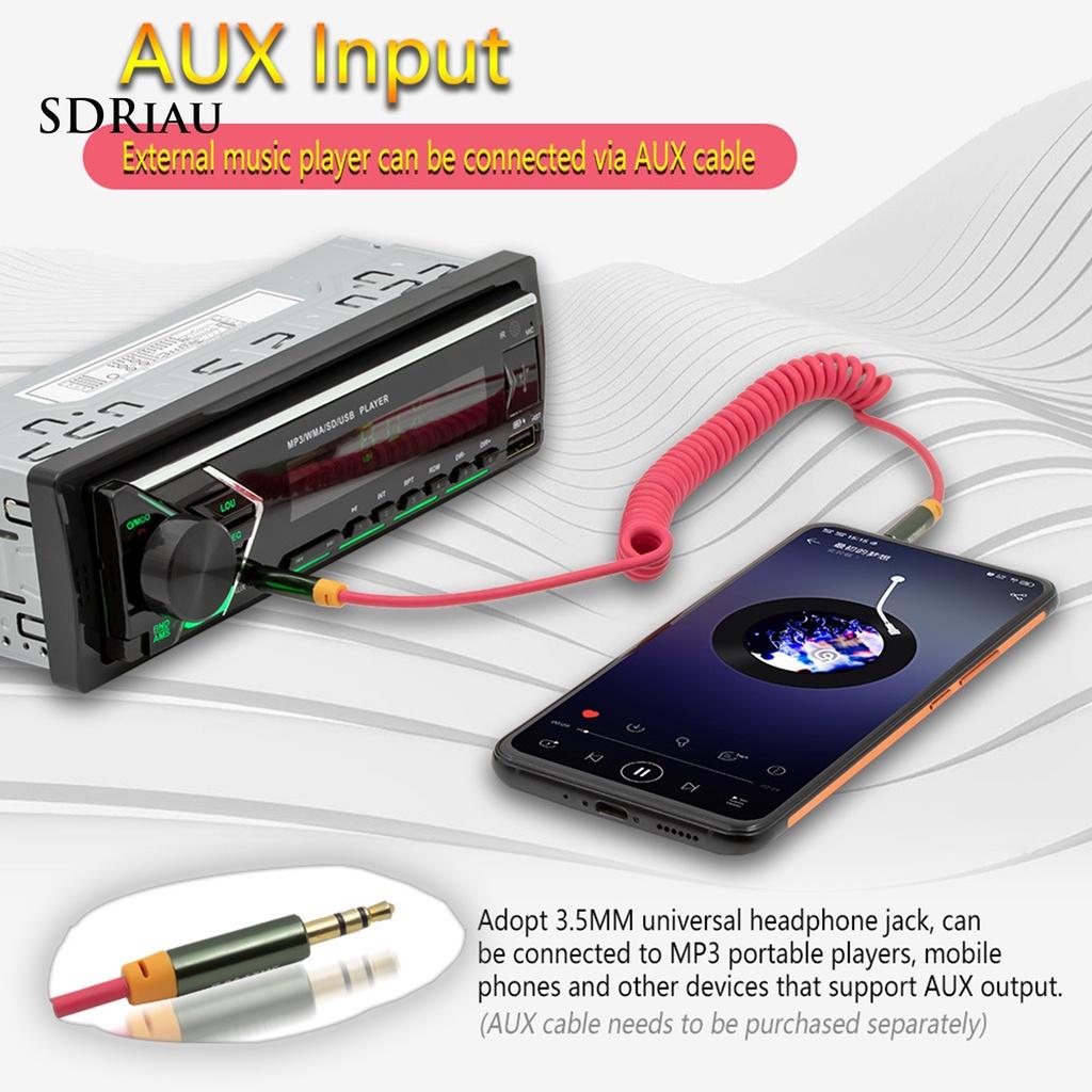 *QCDZ* 505 12V Universal Colorful Lights Car MP3 Player Powerful Bluetooth AUX U Disk TF MP3 Radio Player for Auto Center Control Modification