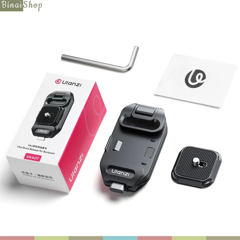 Ulanzi UKA07 - Bộ Kẹp Balo Máy Ảnh GoPro Tháo Nhanh, Bền Nhẹ 94g, Chịu Tải 10kg, Tương Thích Uka &amp; F38 - Hàng Chính Hãng