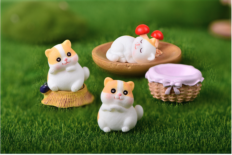 Mèo mũm mỉm | Phụ kiện trang trí tiểu cảnh sen đá, xương rồng, terrarium