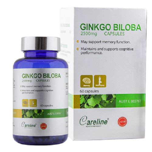 Thực phẩm chức năng Careline Ginkgo Biloba 2500Mg - Viên uống bổ não