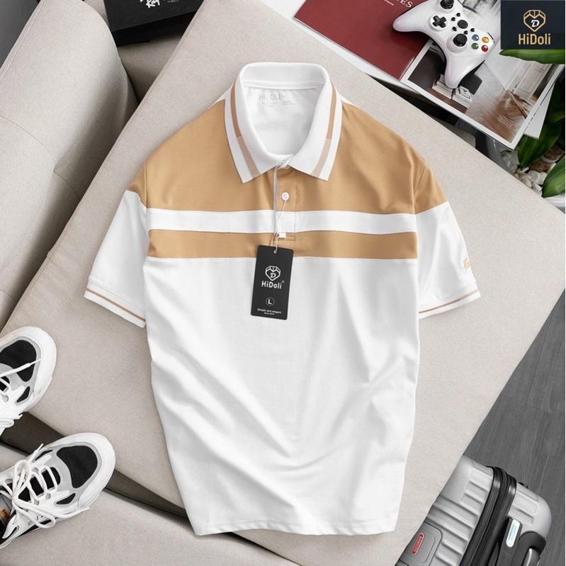 Áo thun nam thời trang nam Menswear, áo polo kẻ sọc phối màu phong cách công sở và thể thao