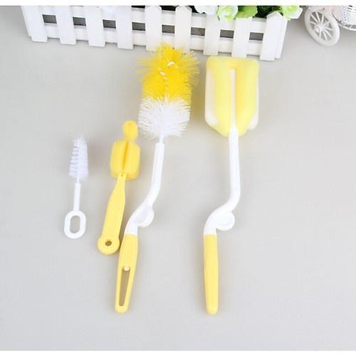 Cọ bình pha sữa và núm bé ti 4 chi tiết