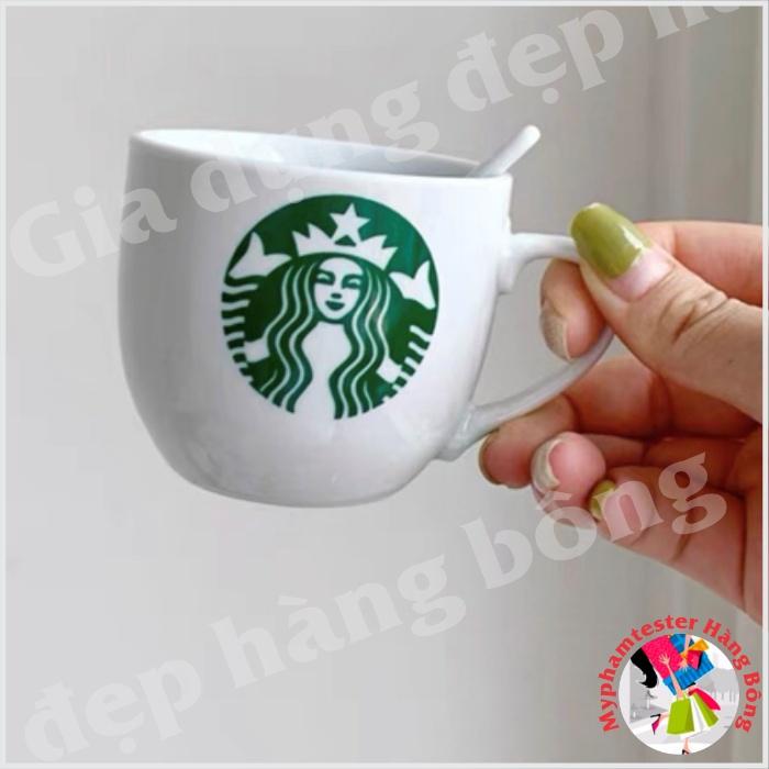 (SIÊU HOT) Cốc sứ starbucks kèm thìa