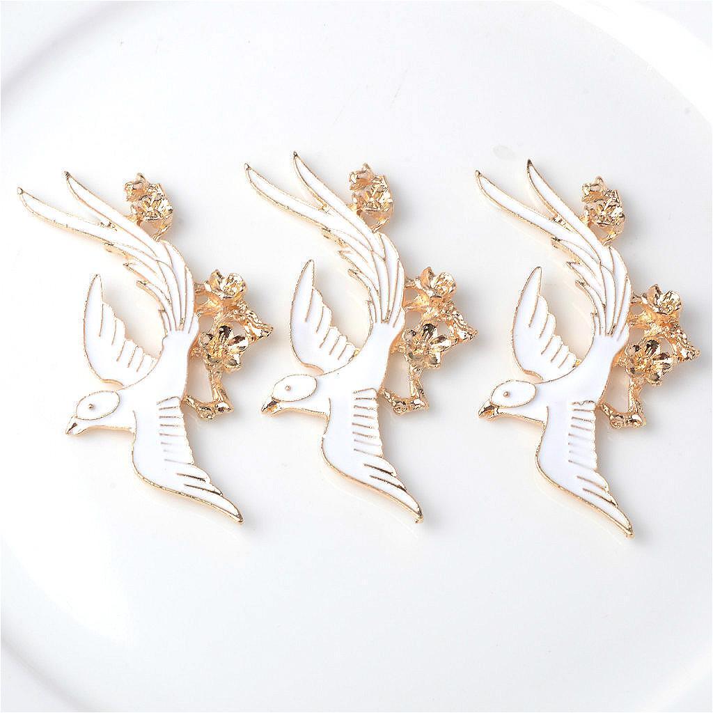 10 Pcs Alloy Flatback Buttons Embellishments DIY Phone Case Hair Accessories