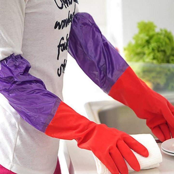 Găng tay cao su lót nỉ