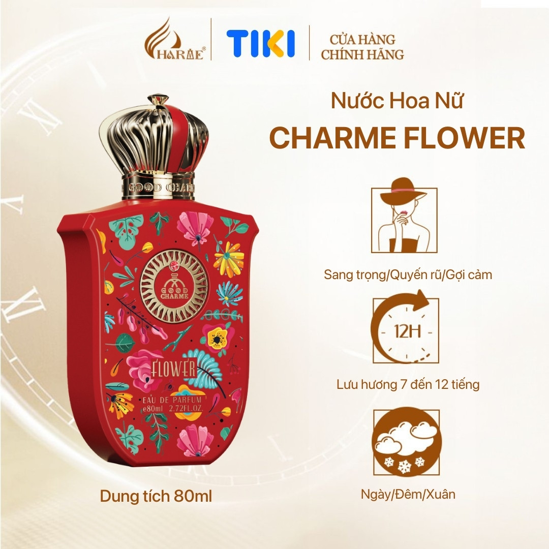 [LIMITED DATE 10/2025] Nước Hoa Nữ Sang Trọng GOOD CHARME FLOWER 80ml Lưu Hương Lâu Sang Trọng, Quyến Rũ_Nước Hoa Chính Hãng
