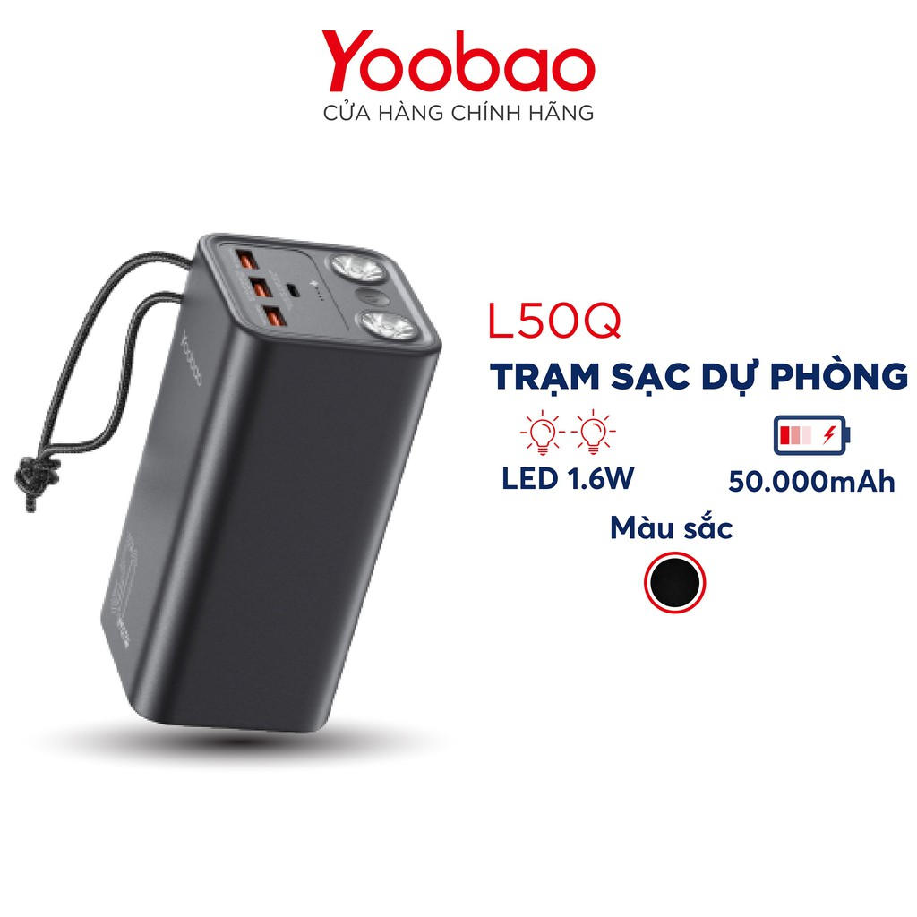 Trạm sạc dự phòng Yoobao L50Q 50000mAh - Hàng Chính Hãng