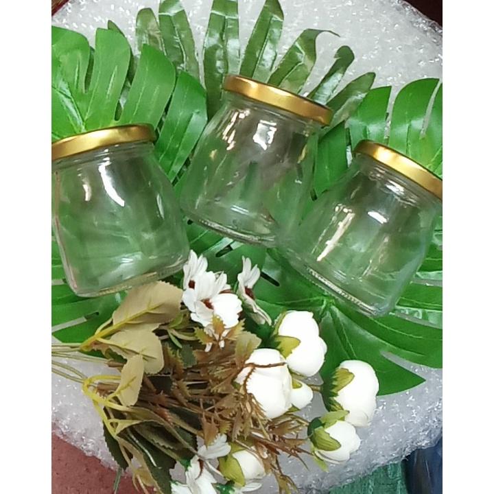 Set hũ thủy tinh nắp thiếc đẳng cấp dùng chưng yến, làm sữa chua, đựng hương liệu cỡ 150ml