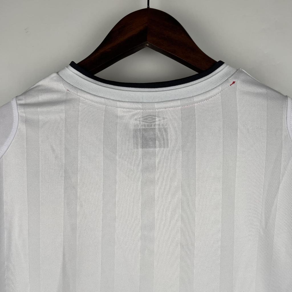 Áo Bóng Đá Retro Tuyển Anh 2002 Dài Tay - Sân Nhà bản cao cấp vải Cotton Polyester