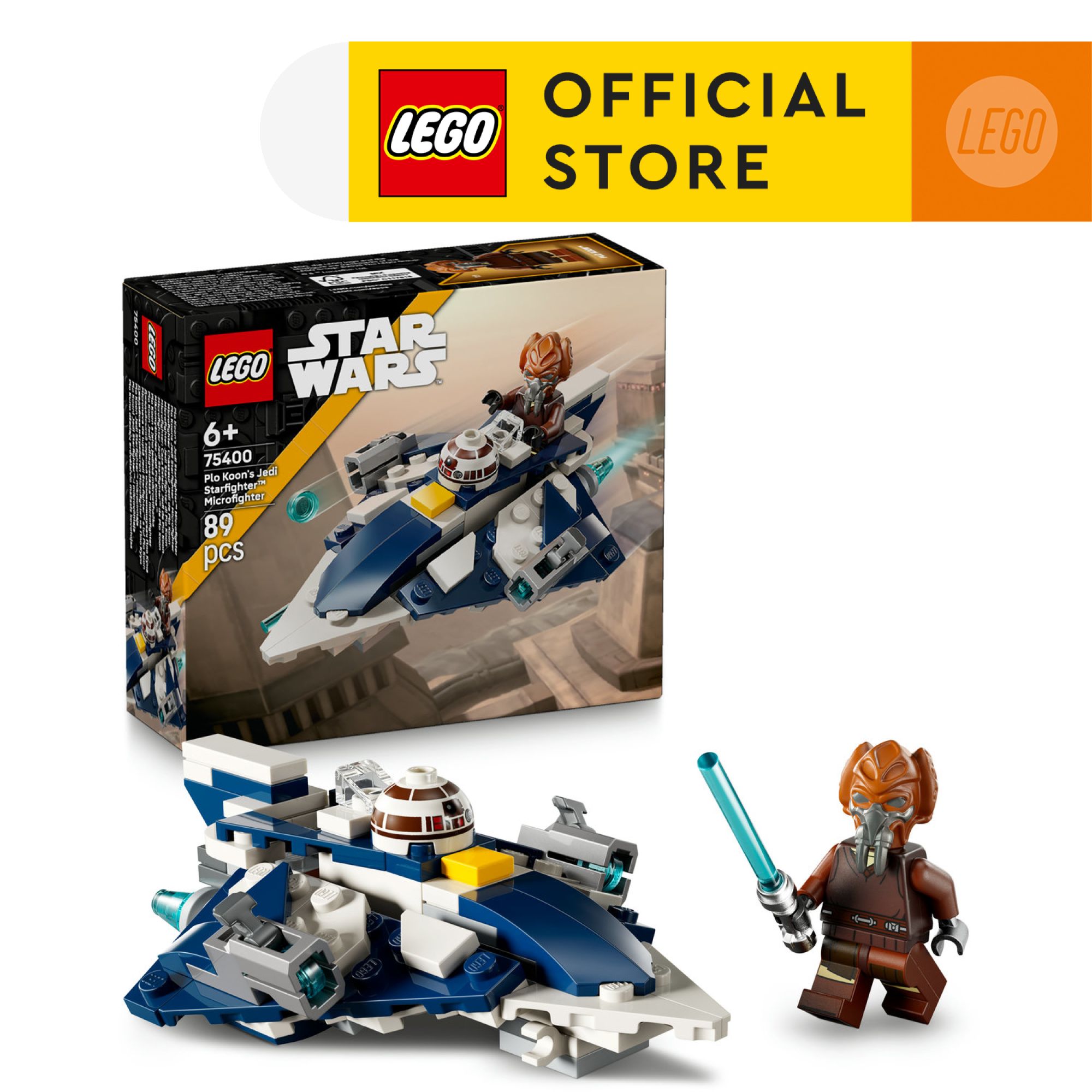 LEGO STAR WARS 75400 Đồ Chơi Lắp Ráp Chiến Đấu Cơ Jedi Của Plo Koon (89 chi tiết)