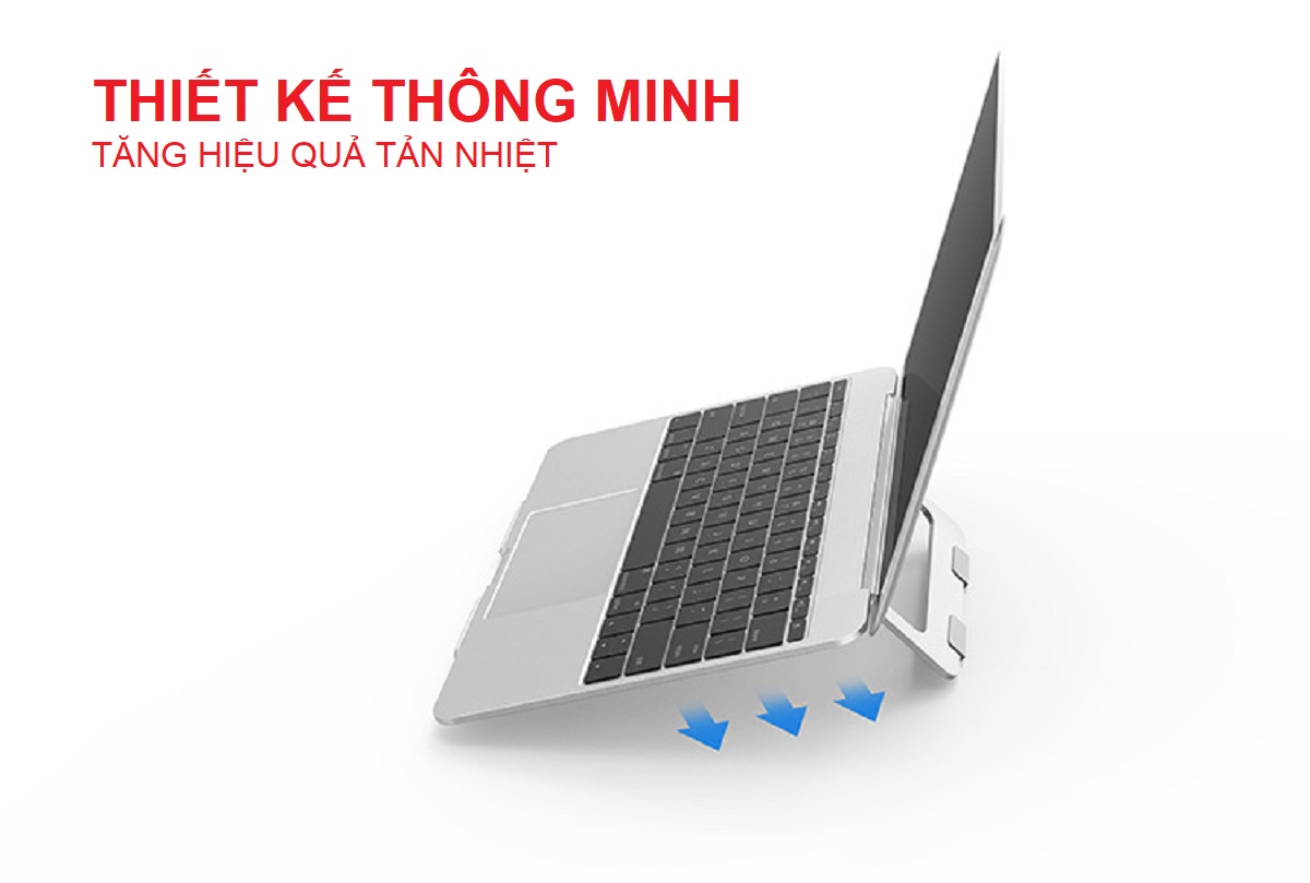 Giá Đỡ Laptop, ipad Hợp Kim Nhôm Cao Cấp, Giúp Tản Nhiệt Laptop, Máy Tính Xách Tay, Có Thể Gấp Gọn, Điều Chỉnh Góc Độ. Hàng Chính Hãng DKB