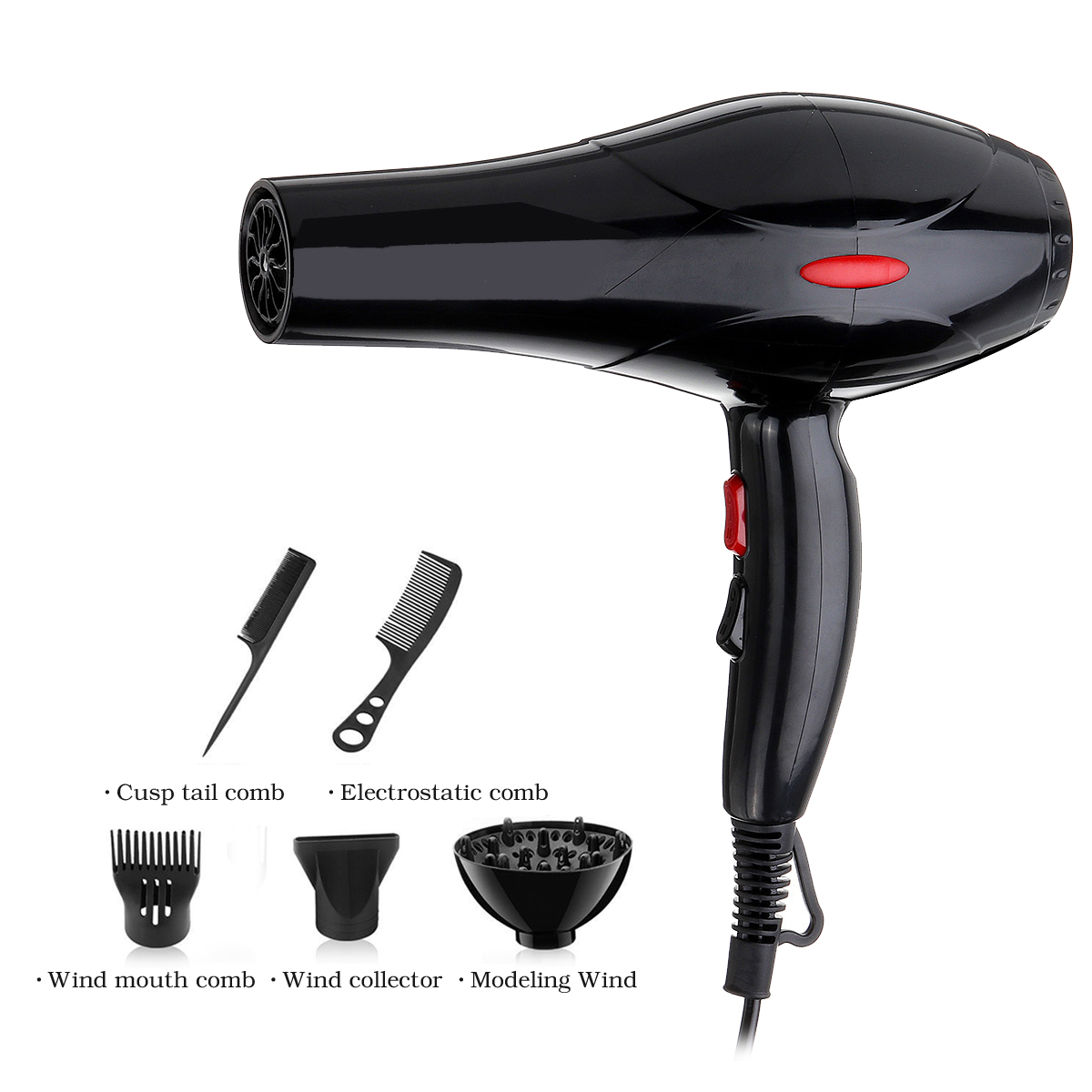 Máy sấy tóc 2000w Tặng kèm phụ kiện