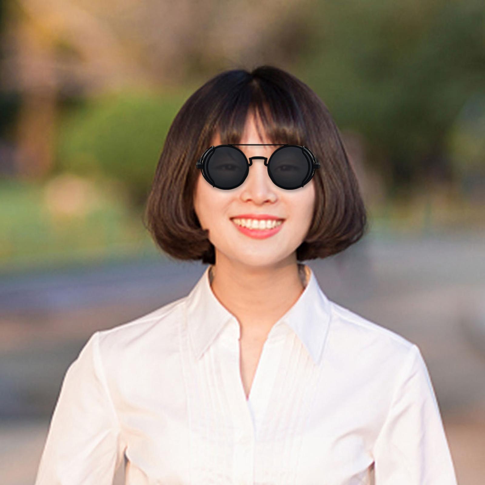 Retro Round Sunglasses Vintage Glasses for Driving Outdoor Sports Women Men Cosplay