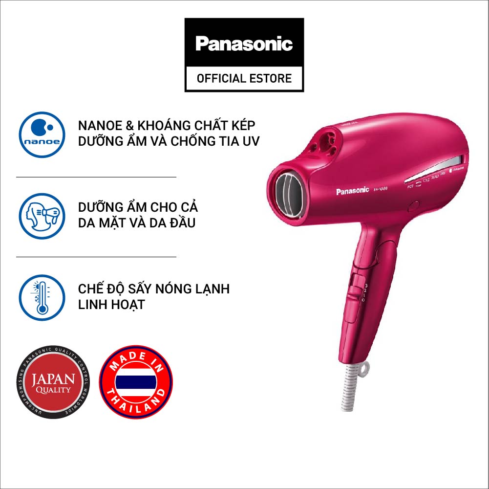 Máy Sấy Chăm Sóc Tóc Nanoe Panasonic EH-NA98RP645/ EH-NA98-K645 - Công Suất 1800W - Hàng Chính Hãng