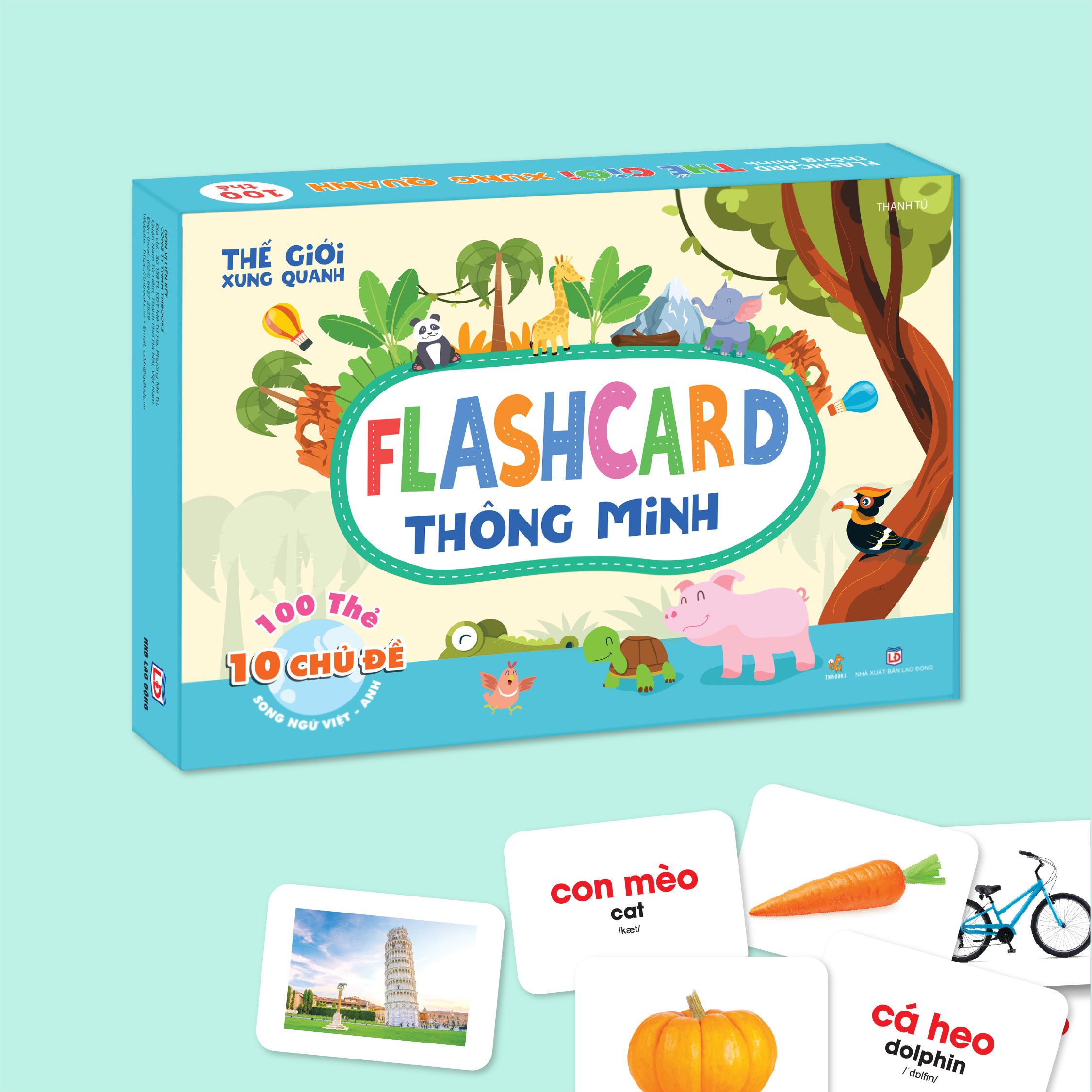 Flashcard cho bé - Bộ 100 thẻ học thông minh Glenn Doman Thế Giới Xung Quanh - Song ngữ (0 - 6 tuổi)