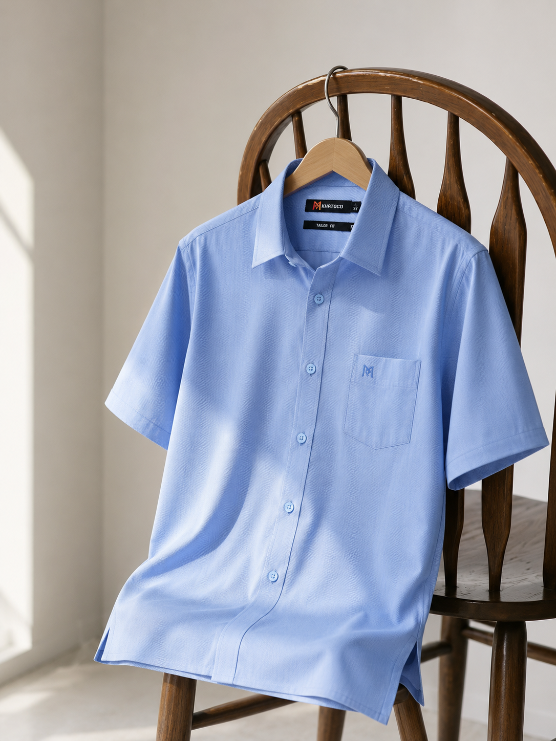 Áo sơ mi Khatoco tay ngắn (L,XL)