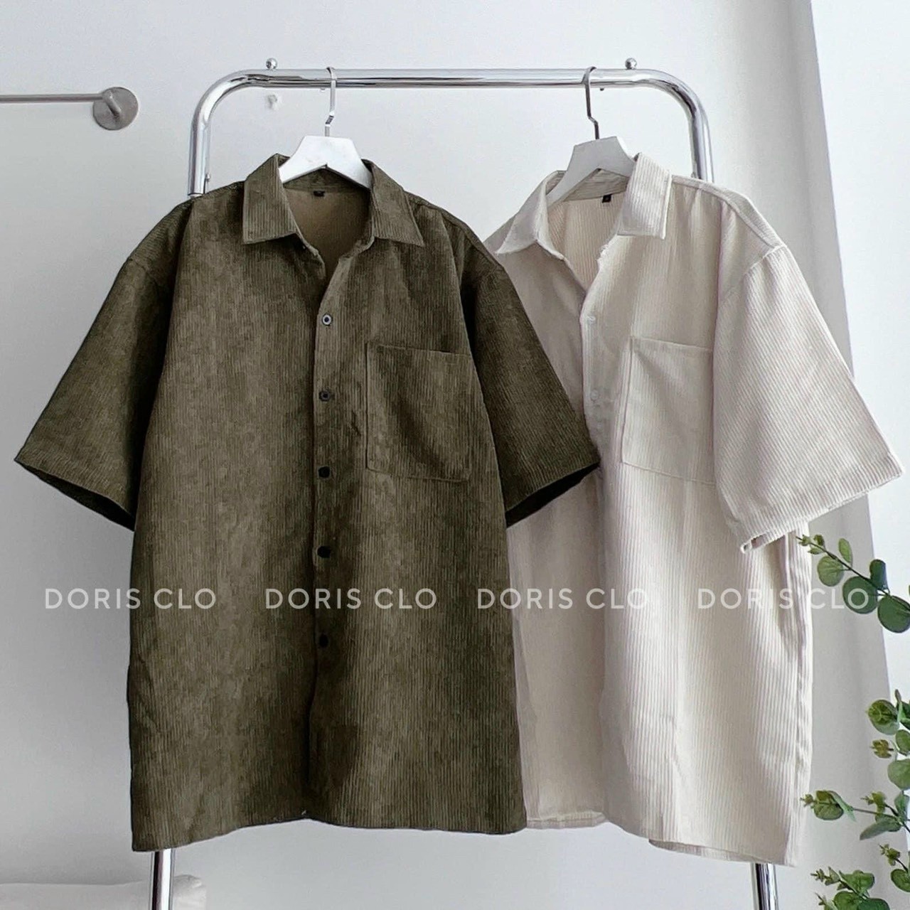 Áo Khoác Nhung Tam Sơmi Tay Ngắn 1 Túi Form Unisex