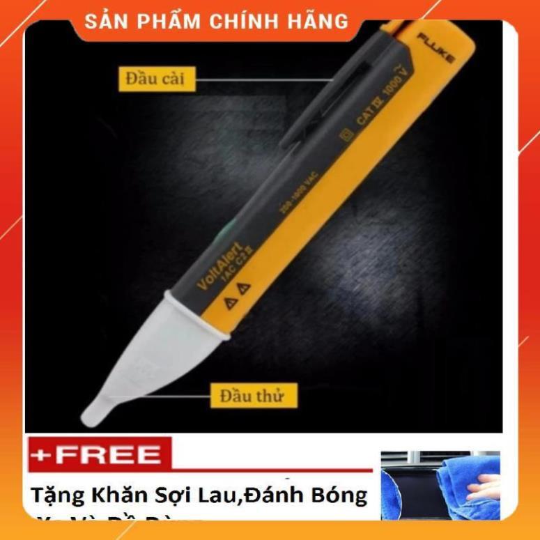 Bút thử điện điện tử xuyên tường, có đèn led thông minh+ tặng khăn lau đa năng- 206640-1206275