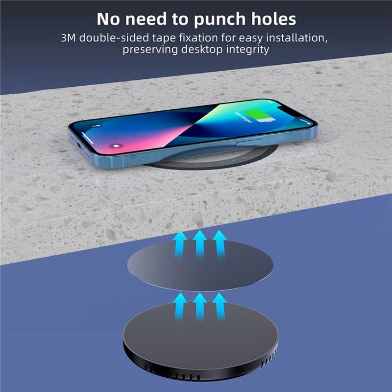 Đế sạc Choetech T590-F không dây tầm xa 10W 2in 1 cho điện thoại và tai nghe (HÀNG CHÍNH HÃNG)
