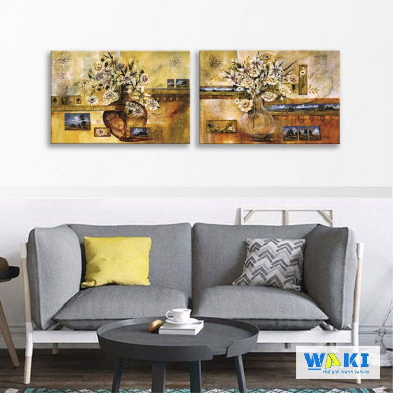 Bộ tranh canvas trừu tượng phong cách sơn dầu- W25