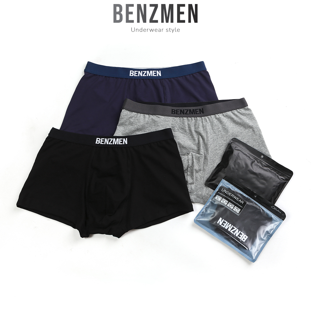 COMBO 5 Quần Sịp Boxer Nam, Quần Lót Nam Benzmen Chất Liệu Cotton Thấm Hút Mồ Hôi, Kháng Khuẩn Cực Tốt - BX03