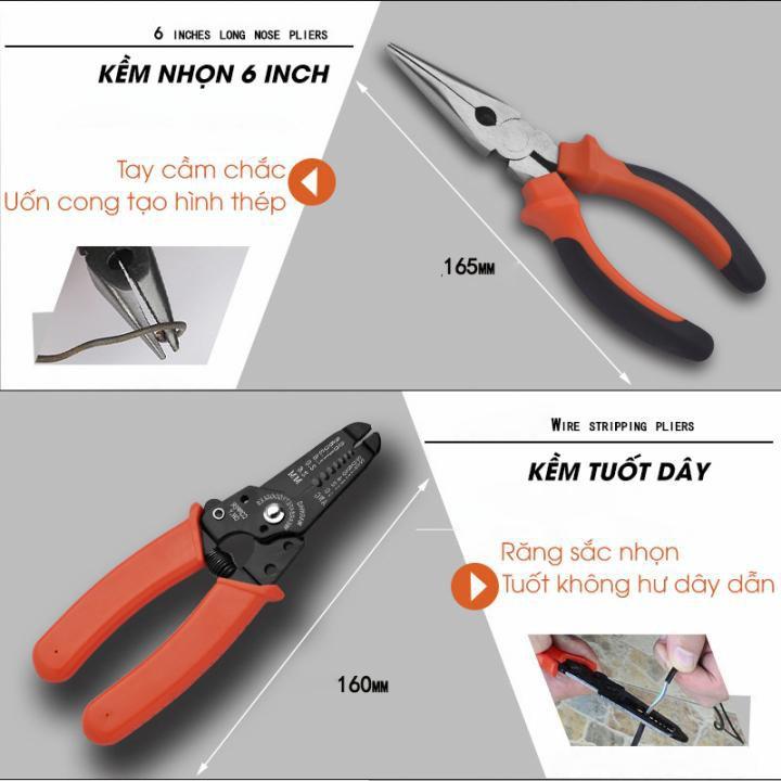 Khuyến mãi - Bộ dụng cụ sửa chữa nhà cửa 102 chi tiết thép không gỉ cực bền