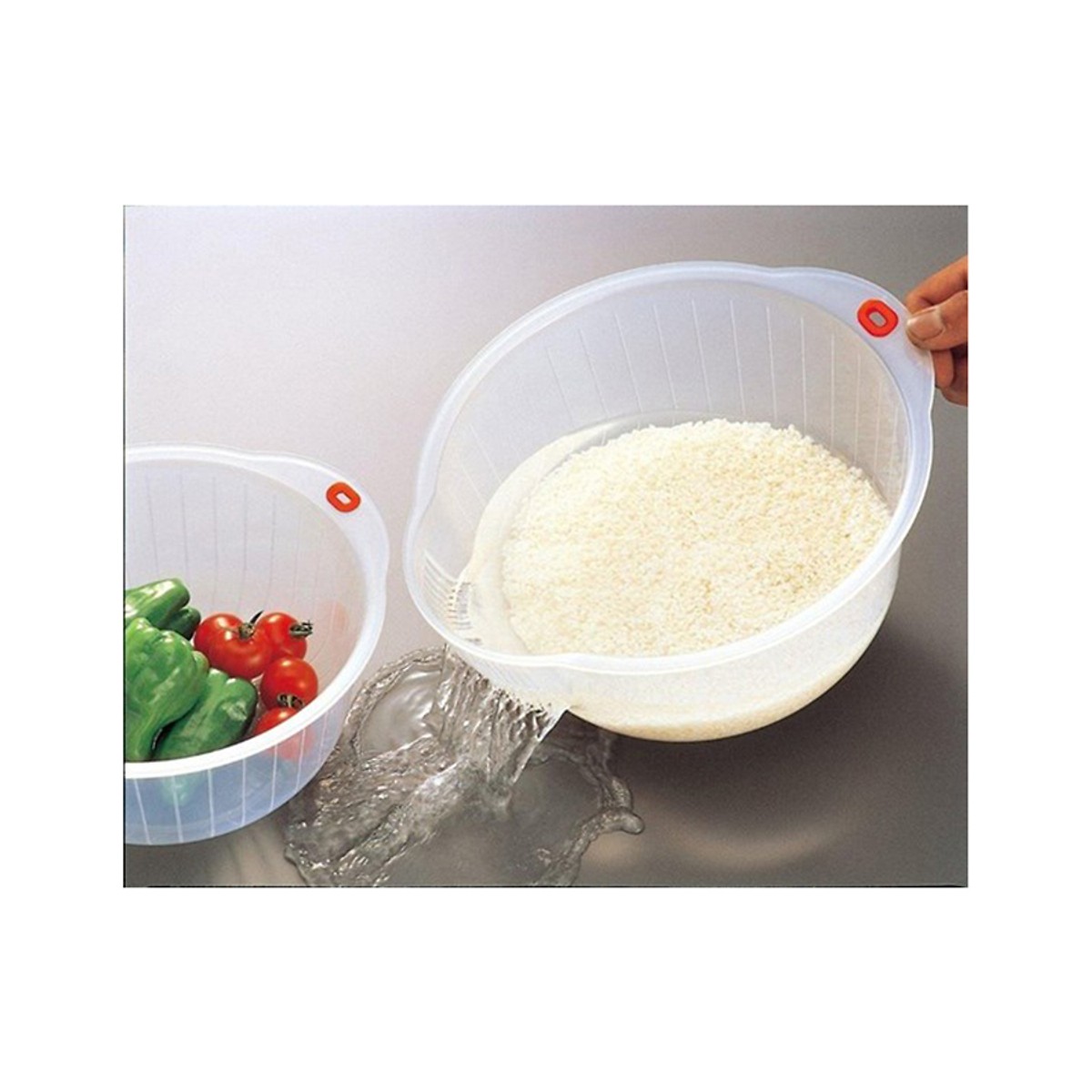 Giá Vo Gạo Có Lỗ Thoát Nước Ở Miệng Lọc Sạn Cao Cấp Nhật Bản
