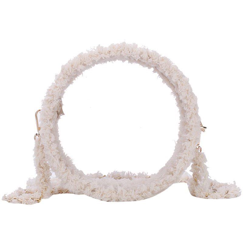 Phụ kiện đan handmade, túi xách mica có khóa kéo