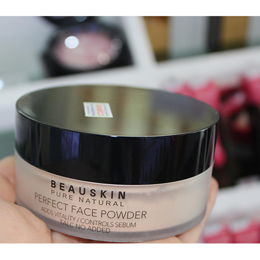 Phấn phủ bột Beauskin Perfect Face Powder Hàn Quốc 30g #21 Natural Beige tặng kèm móc khoá