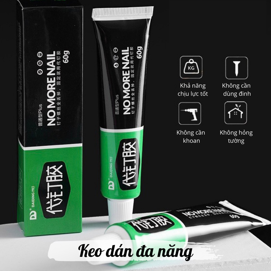 Keo Siêu Dính Năng NOMORENAIL 60g Công Nghệ Nhật Bản Dính Gạch Gỗ Đá Sắt