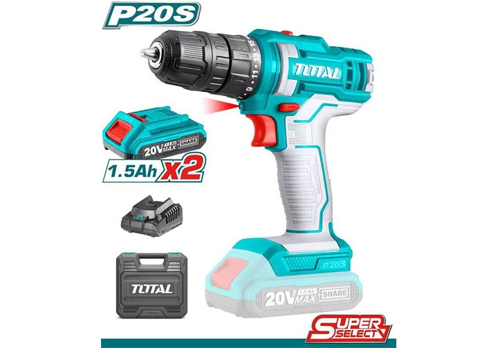 MÁY KHOAN DÙNG PIN 20V TOTAL TDLI20028 - HÀNG CHÍNH HÃNG