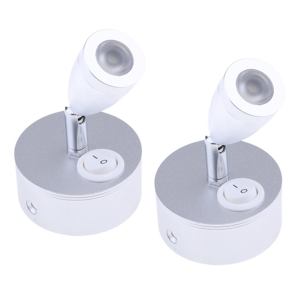 2 Pieces Spot Reading Light Switch Camper Trailer Boat Interior LED Light