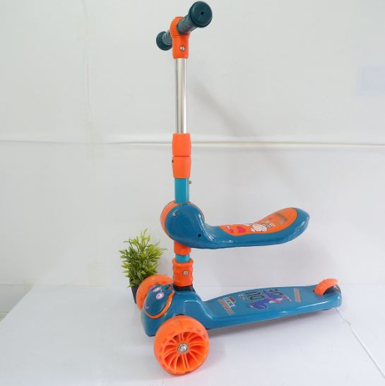 Xe Trượt Scooter  Gấp Đa Năng Cho Bé  - Tặng Kèm Yếm Cotton Ngẫu Nhiên