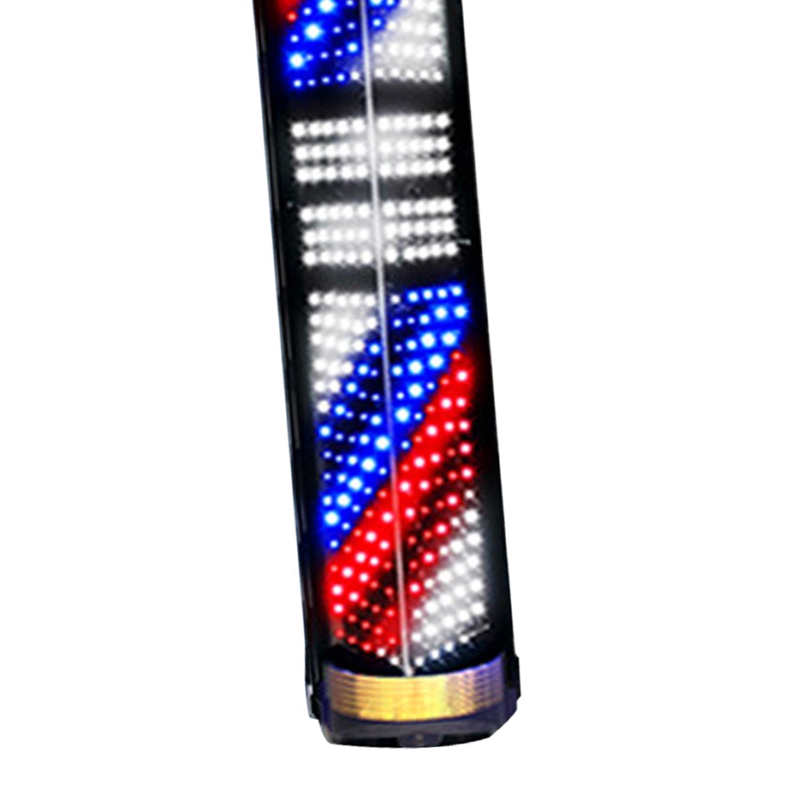 Rotating Pole LED Light Wall Mounted Barber Shop Sign Open Hairs Salon