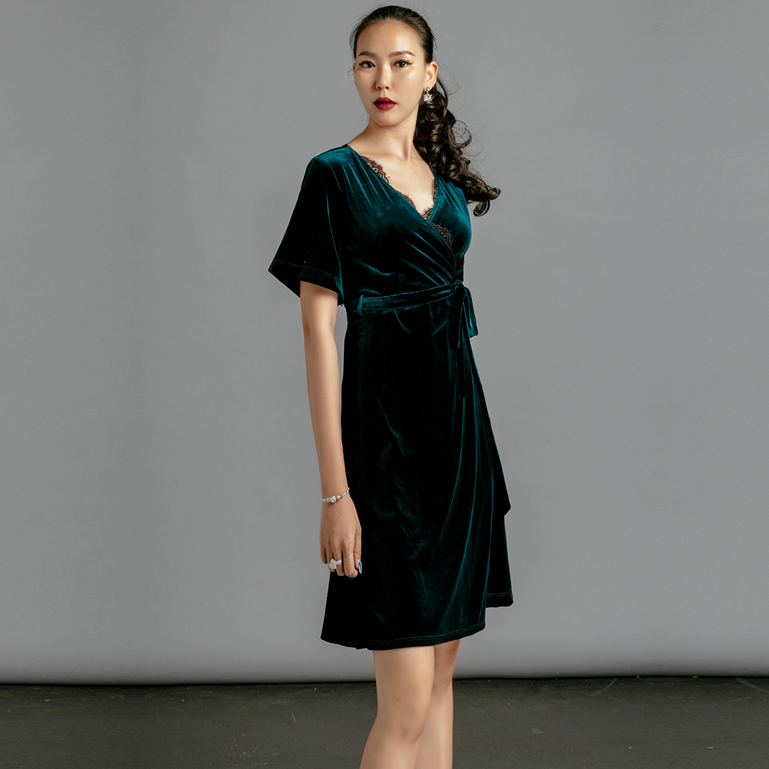 Đầm Nhung Cao Cấp Đầm Dự Tiệc Thời trang thiết kế Hity DRE101