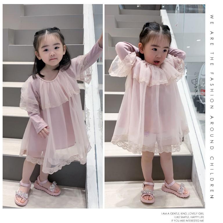 Sandal bé gái màu hồng cao cấp siêu nhẹ phong cách Hàn Quốc