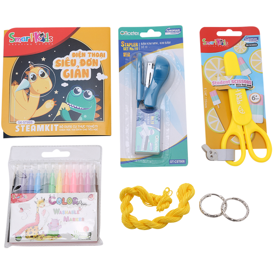 Bộ Dụng Cụ  Thực Hành Khoa Học Vui Steam Kit SMARTKIDS - SK-ST005: Điện Thoại Siêu Đơn Giản