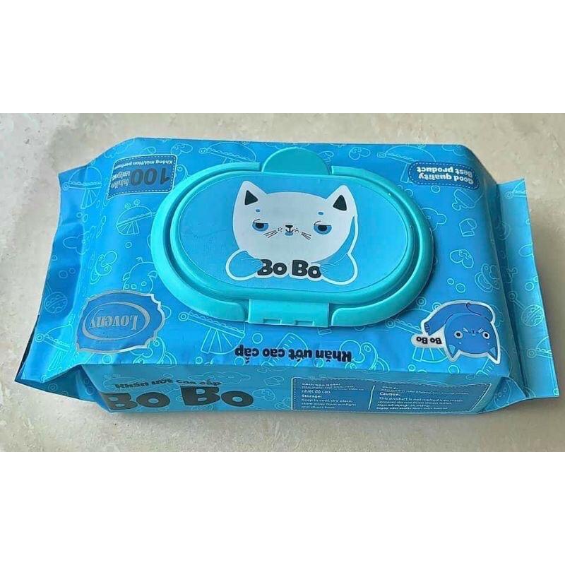 gói 100 tờ giấy ướt không mùi BoBo