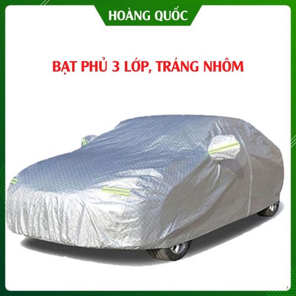 Bạt phủ ô tô 3 lớp tráng nhôm cao cấp, chống nắng, chống mưa, cách nhiệt, phù hợp với xe ô tô từ 4 - 7 chỗ