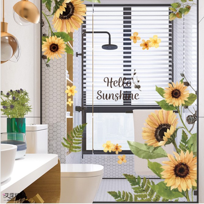DECAL HOA HƯỚNG DƯƠNG VÀNG ĐÓN NẮNG
